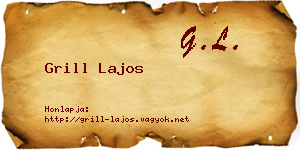 Grill Lajos névjegykártya